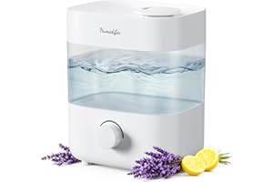 MRWALK Humidifiers for Bedroom, 2L Tank for 15H 20dB Quiet Mist Time, Dual Nozzles, Auto Shut-Off, 360° Nozzle, Rapid Ultrasonic Humidification for Baby Nursery and Plant (White)