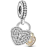 JEWSACE Silver Love Heart Charm for Bracelets Infinity Heart Dangle Charm Bead fit Bracelet Necklace Christmas Mother's Day Birthday Jewelry Gifts for Women