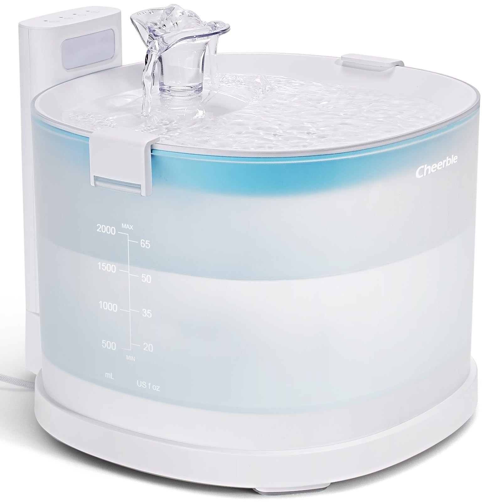 Photo 1 of Cheerble Pumpless Cat Water Fountain, 2L/67oz E1 Automatic Cat Water Dispenser for Cats & Dogs MagDrive™ Technology Dual Mode Dispensing, No Cleaning Hassle, No Electrical Leakage, BPA-Free
