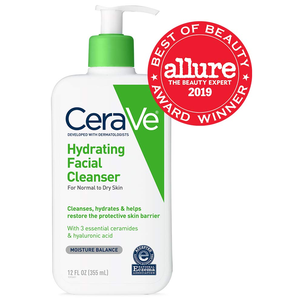 CeraVe Hydrating Face Wash | 12 Fluid Ounce | Daily Facial Cleanser for Dry Skin | Fragrance Free: Beauty