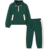 Coco&RARA Toddler Baby Boy Clothes Fleece Feel Long Sleeve Sweatshirt+Pants Fall Winter Outfits 2pcs Sweatsuit Set 1-5T