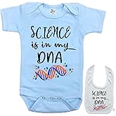 Science is in my dna !- Cute custom scientific academic Baby Onesie & bib Set