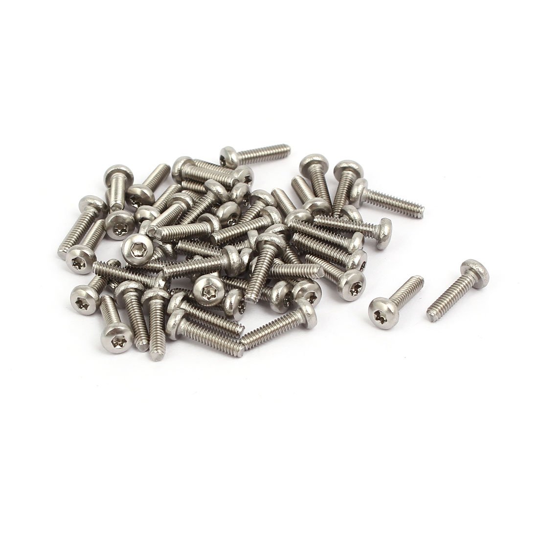 Sourcingmap M2x8mm 304 Stainless Steel Button Head Torx Socket Screws Fastener 50pcs