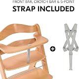 hauck Alpha+ Natural Wooden High Chair Beechwood 6 Months to Adult view 3