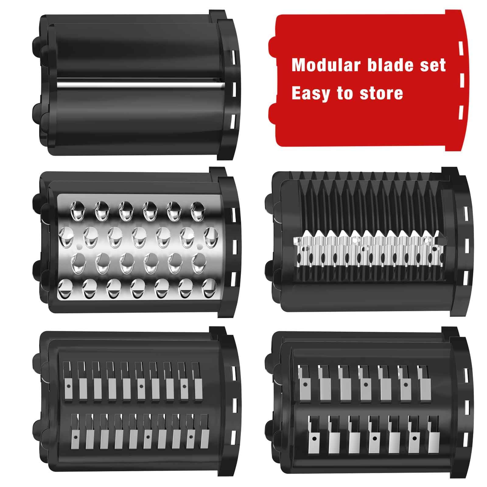 Slicer Shredder Attachment for KitchenAid Stand Mixer with 5 Blades, Cheese Grater Attachment, Fresh Prep Slicer, Bigger Vegetable Salad Maker Accessories for Kitchenaid