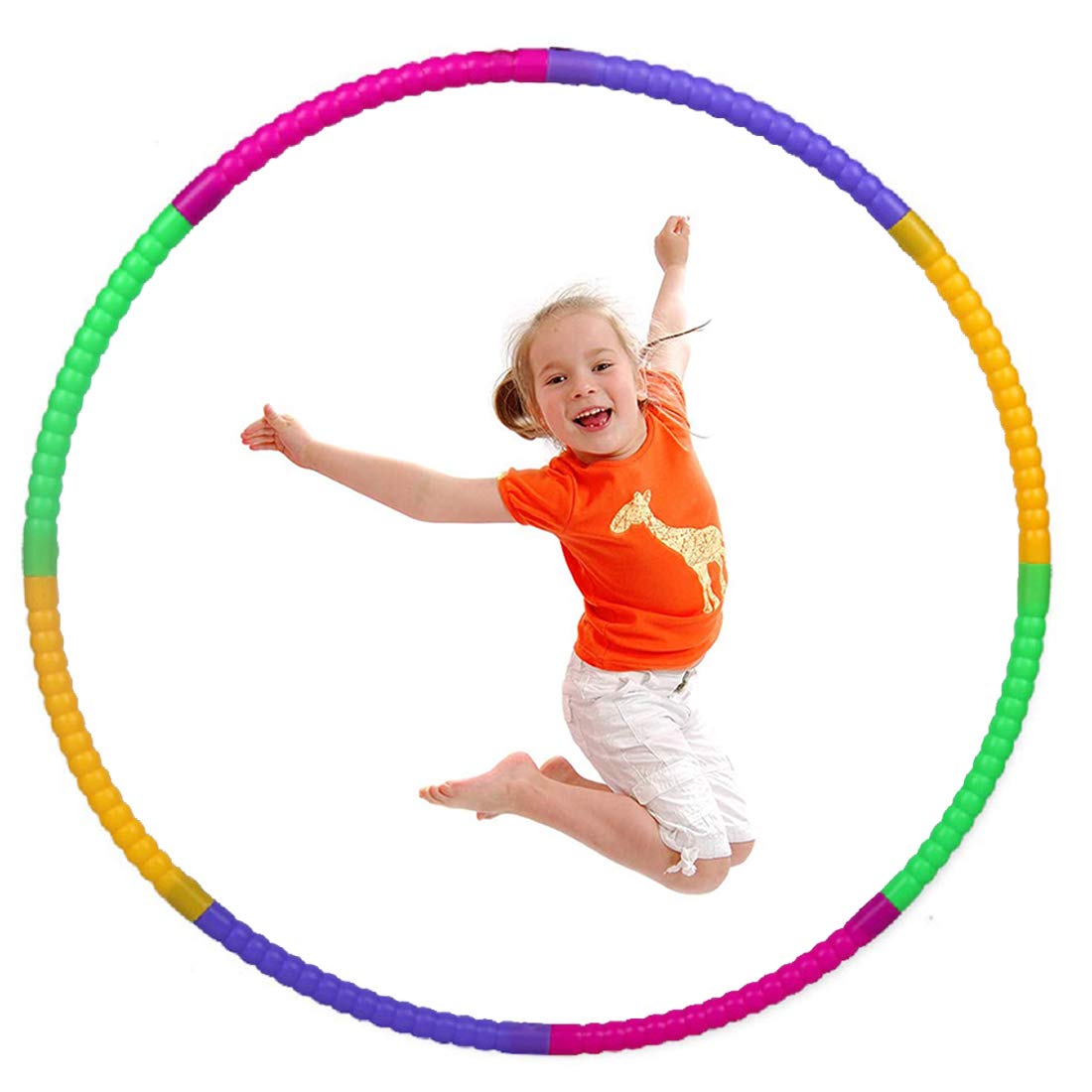 Hoola Hoops for Kids, Detachable Adjustable Fitness Exercise Hoop for Gymnastics, Dance, Games, Lose Weight for Boys and Girls (60cm)