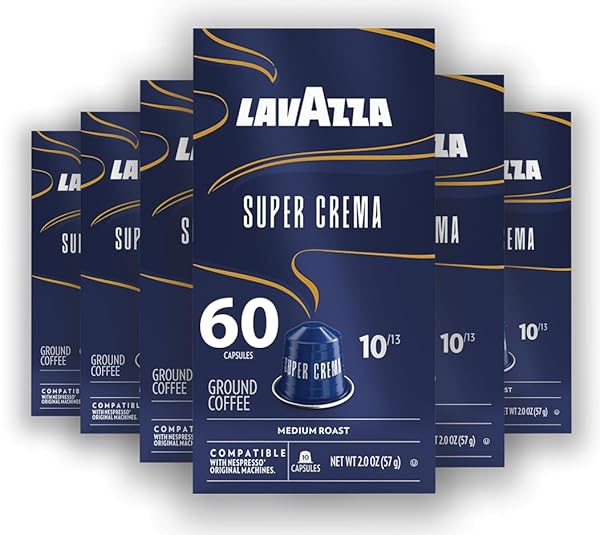 LAVAZZA SUPER CREMA ALUMINUM CAPSULES COMPATIBLE WITH NESPRESSO*...