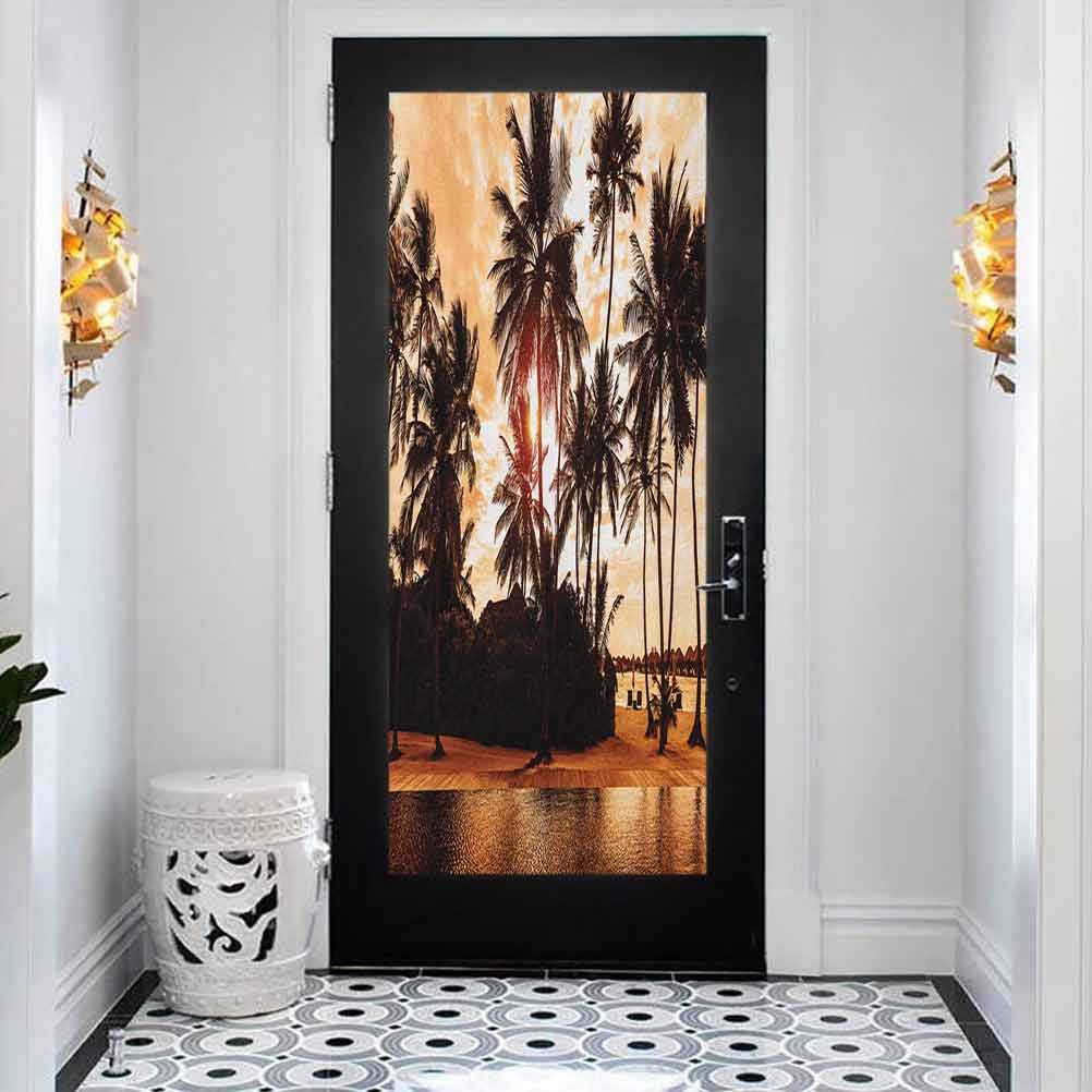 Amazon Com 3d Door Wall Mural Wallpaper Stickers For Home Office Renovation Decor Wallpaper Beach Tropic Ocean Sea Love Bora Bora Isl W35 4 X L78 7 Inch Baby