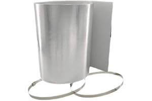 XINHAN AUTO PARTS Xinhan Aluminum and fiberglasss Starter heat shield 5.5 x 17in Wrap Kit W/2 Stainless Steel Zip Ties (5.5 in x 17 in)