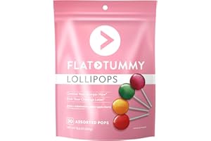 FLAT TUMMY TEA Flat Tummy Lollipops, Pack of 30 – Crush Cravings and Avoid Unwanted Calories - Apple, Grape, Watermelon & Berry – Delicious Low Calorie Diet Candy – Clinically Proven Ingredient