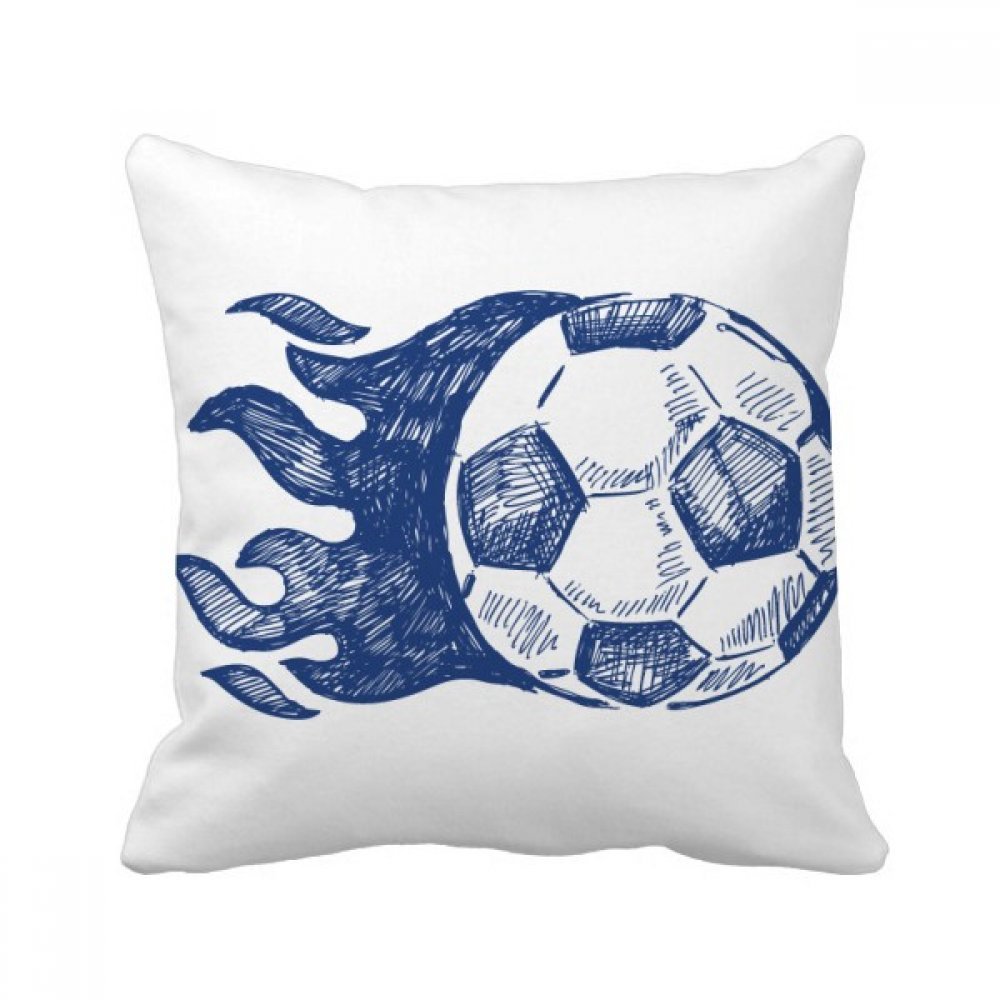 Amazon Com Diythinker Football Flame Blue Pattern Soccer Throw