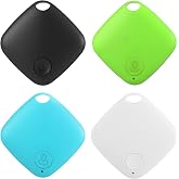 Bluetooth Item Locator Tracker for Keys, Wallet &amp; Bags, Worldwide Location Network, Replaceable Battery Compatible with Find My App (iOS Only)-4 Pack Colorful