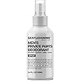 Gentlehomme - Men’s Private Parts Deodorant - Anti-Chaffing Balls Spray - Hydrating & Refreshing - Toner & Moisturizer - With Aloe Vera & Witch Hazel - All Skin Types - Vegan -Amber Leather Scent -4oz