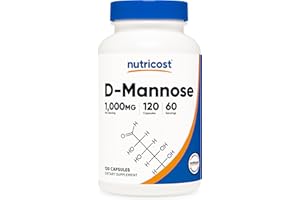 Nutricost D-Mannose 1000mg Per Serving, 120 Capsules - 500mg Per Capsule, Urinary Tract Health, Non-GMO and Gluten Free