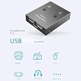 Nicfaky USB Printer Sharer 2 Computers 2 Printers U Disk Keyboard Mouse Switch view 2