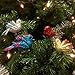 Bird Ornaments Clip-Ons - Set of 12 Includes 3 Each of Red, Blue, Gold and Silver - Sequins and Glitter - Craft Accessories - Each is 3