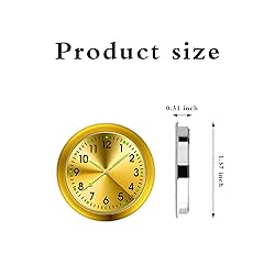 Crynod 2 PCS Mini Car Clock for Dashboard, 1.5In