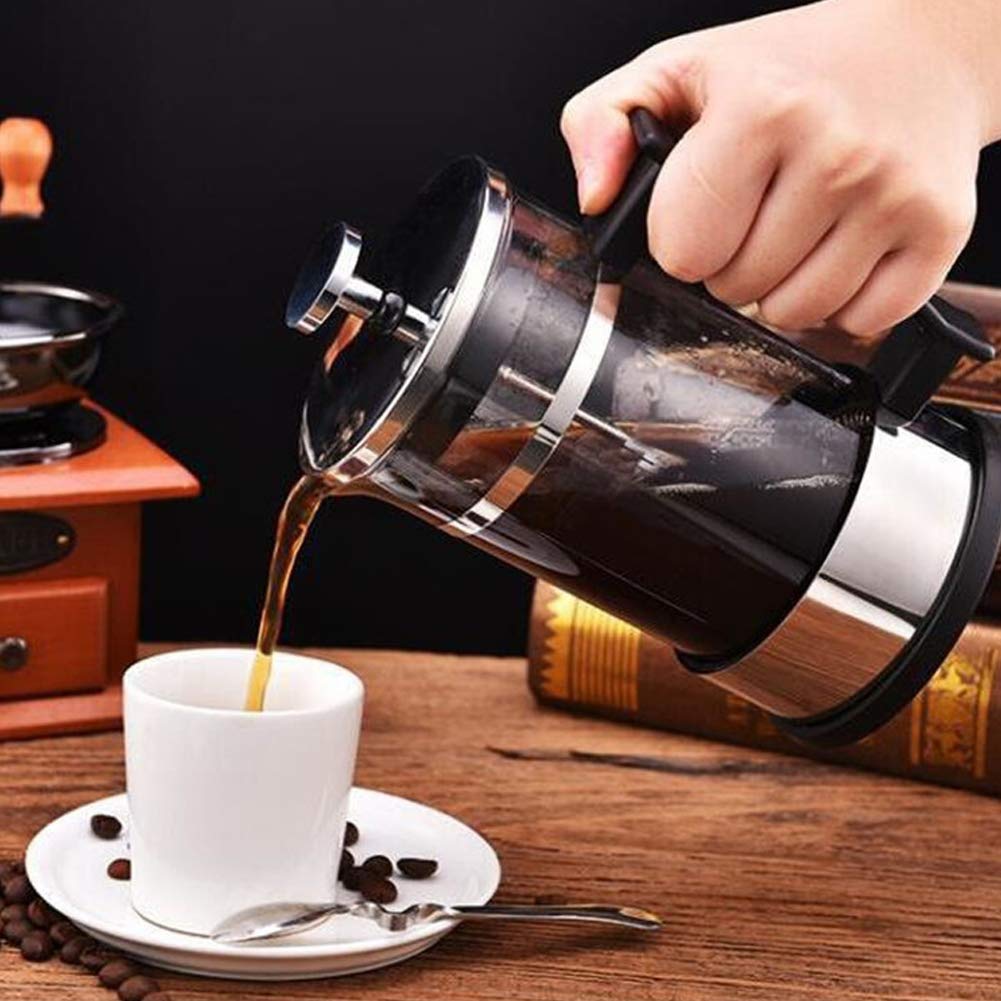 Sharainn Coffee Pot, Rustproof 95% Light Transmittance Coffee Maker, for Tea Leaves Coffee Powder
