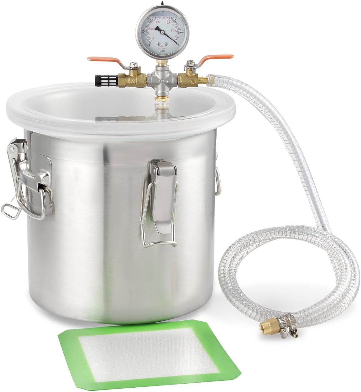 Heavy duty 3 Gal 250mm Degassing Vacuum Chamber Stainless Steel Epoxy Silicone Resin Solvent Mold Casting Durable