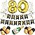 80th Birthday Party Pack â€“ Black & Gold Happy Birthday Bunting, Poms, and Swirls Pack- Birthday Decorations â€“ 80th Birthday Party Supplies