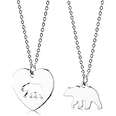 HOFOYA Sisters Best Friends Forever Matching BFF Necklace Set for 2 3 4,Mom Daughter Necklaces,Friendship Necklace,Christmas Birthday Gift for Women Teens BFF Sister.