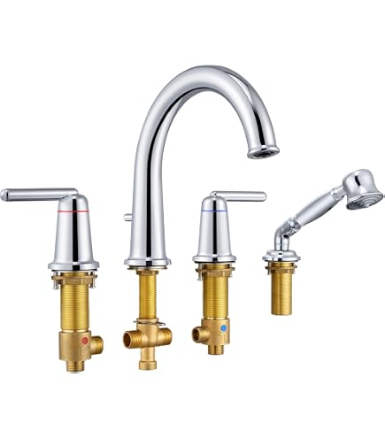 Moen Weymouth Waschtisch-Armatur – ölgeriebene Bronze, Inkl. Handbrause, 40,6 X 20,3 X 47,3 Cm
