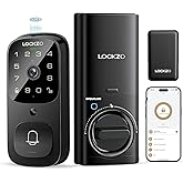 Lockzo Smart Lock with Camera, 6-in-1 WiFi Doorbell Keyless Entry Door Lock, Deadbolt Lock for Front Door, Fingerprint, Keypa