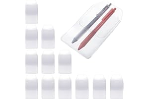 XINJODUZ 12PCS Pocket Protector for Men Shirt, Heavy Duty PVC Pen Protect Holder for Shirts, Lab Coats, Pointers, Cards, Pocket Protectors for Pens and Pencils School Hospital Office Supplies (Clear Trapezoid)
