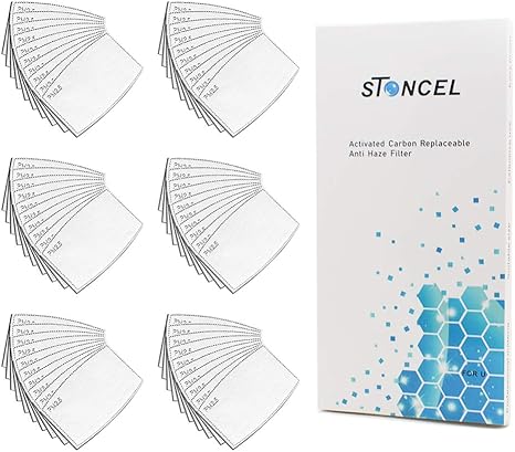 60 filtros de carbón activado de 5 capas con caja de almacenamiento