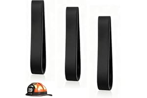ADABUING Firefighter Helmet Bands, Heavy Duty Rubber Helmet Strap Band Fits for Modern & Traditional Style Fire Helmets and Hard Hats, Holds Common Accessories on your Helmet - Not Easily Broken, Black, 3 Pack