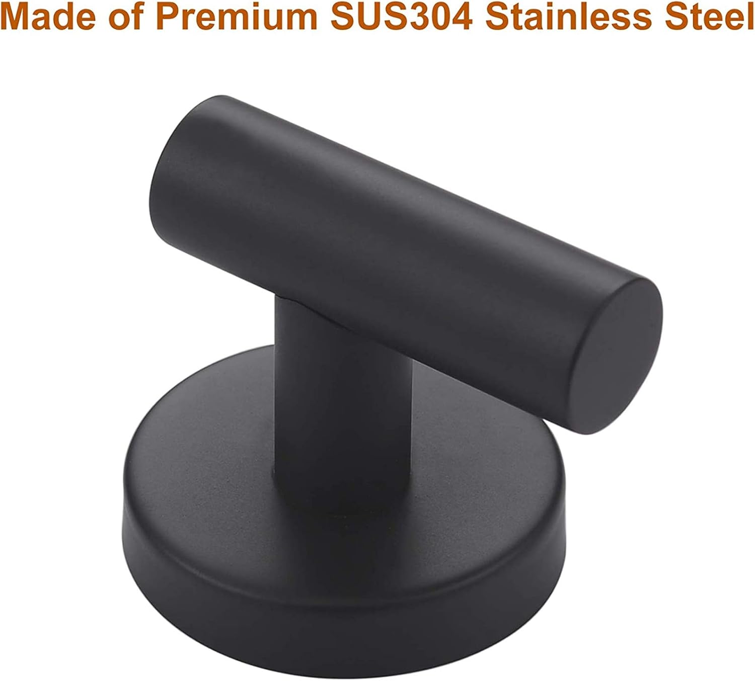 Nolimas Towel Coat Hook Matte Black SUS304 Stainless Steel Bathroom Clothes Cabinet Closet Sponges Robe Hook Wall Mounted Round Kitchen Heavy Duty Door Hanger 2 Packs: Home & Kitchen