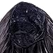 SWACC 14-Inch Short Straight Middle Part Hair Wig Medium Length Synthetic Heat Resistant Wigs for Women with Wig Cap (Black-1B)