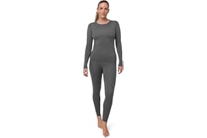 DANISH ENDURANCE Merino Wool Base Layer Set Women, Top and Bottom Set, Thermal Underwear for Womens, Tights, Long Sleeve