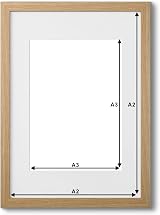 Fabian Clarke London A2 Modern Oak Frame with White A3 Mount Portrait Landscape view 2