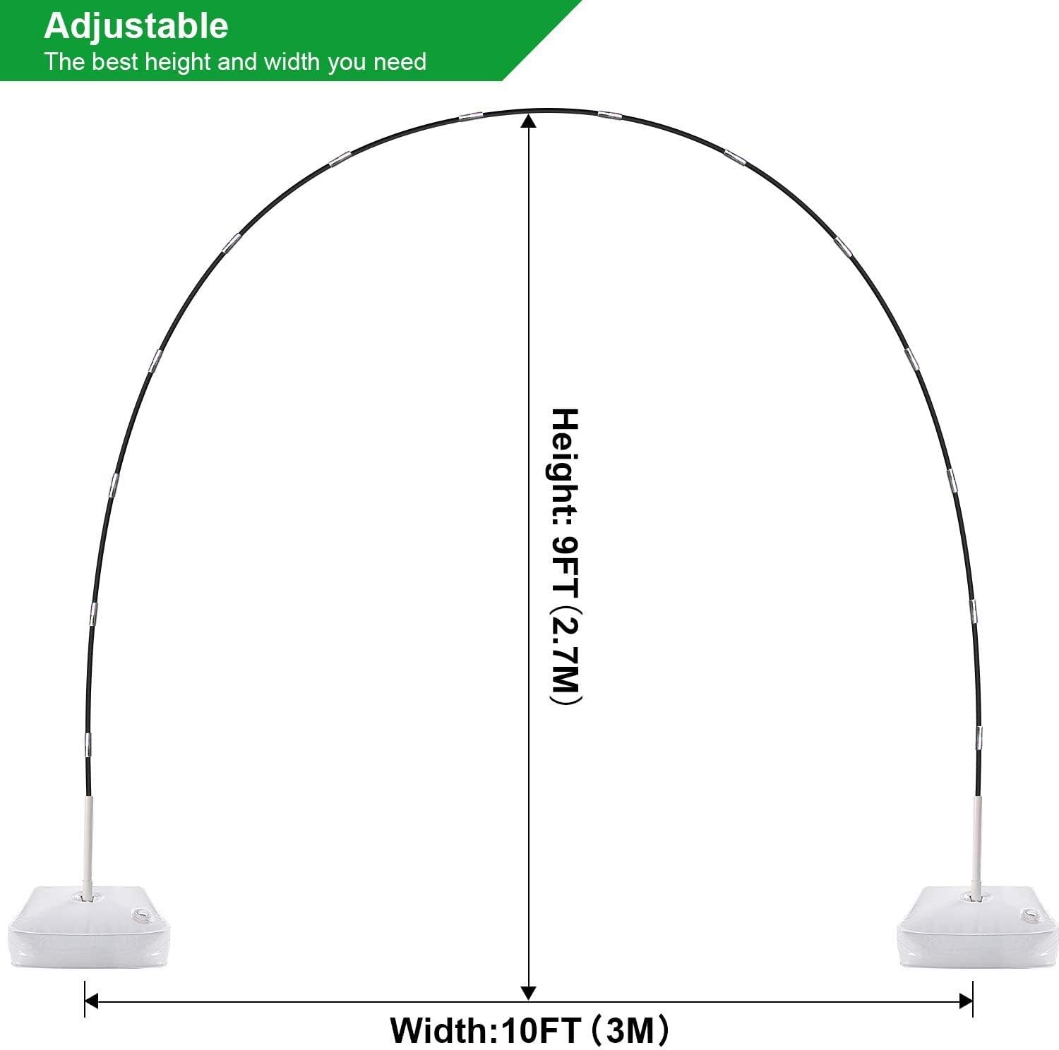 PlusFive Balloon Arch Kit,9FT Tall & 10Ft Wide Adjustable Balloon Arch Stand With Water Base - Image 5