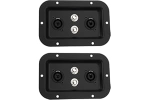 Create idea 2Pcs Speaker Jack Plate with Dual Mounting Holes, 1/4 inch Compatible with PA Speaker Cabinets