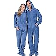 Footed Pajamas - Adult Chenille Hoodie Onesie | One-Piece Pajama Jumpsuits for Men and Women Pjs | Unisex