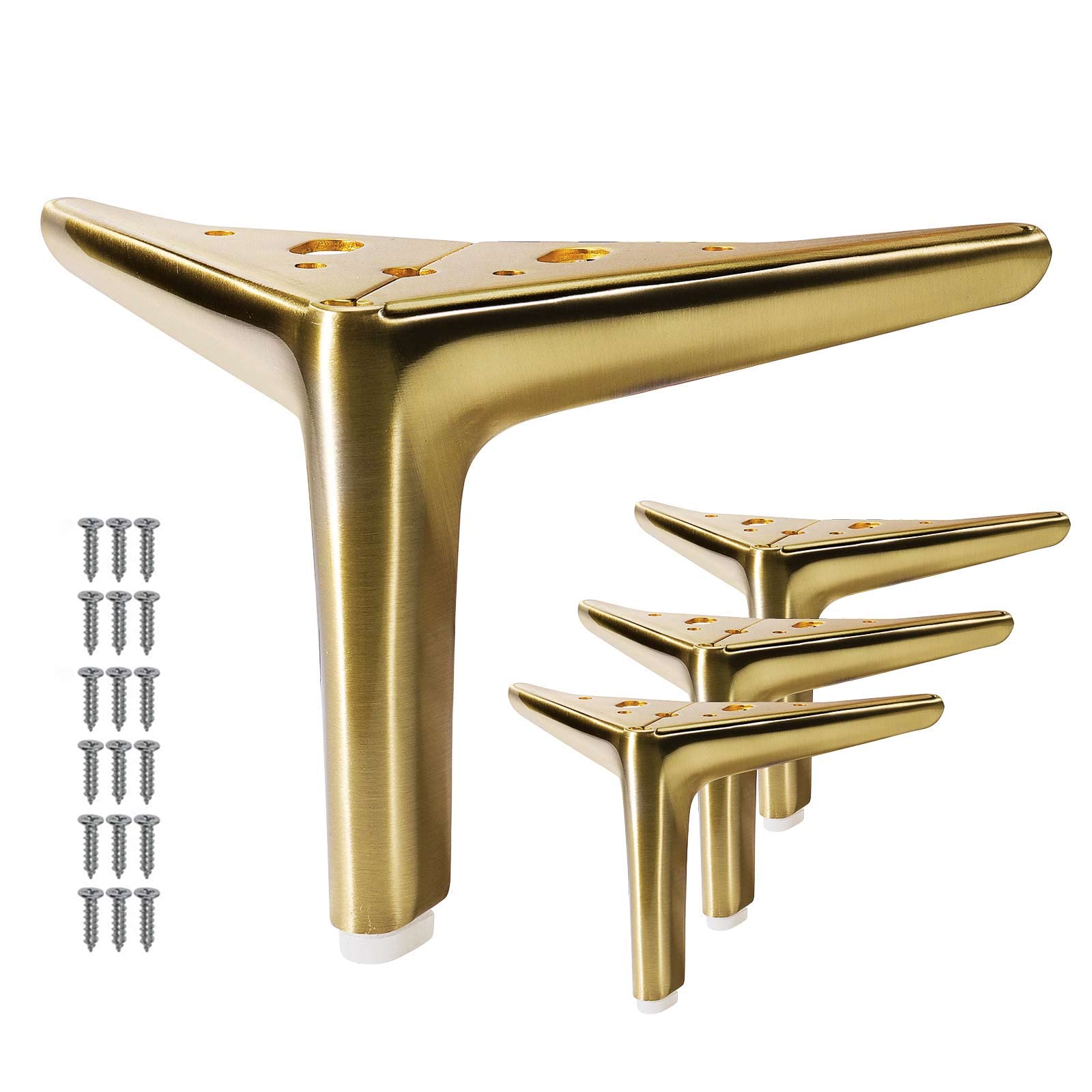 6-inch Brushed Gold Furniture Legs Legs for Furniture Set of 4 Modern  Furnitu... | eBay