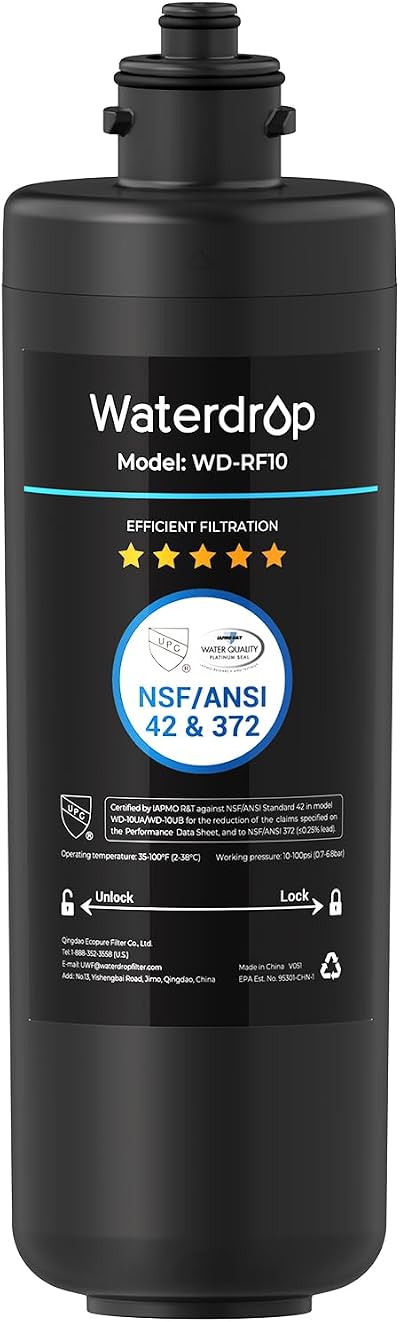 Waterdrop WD-RF10 Water Filter 30000L High Capacity NSF ANSI 42 Replacement