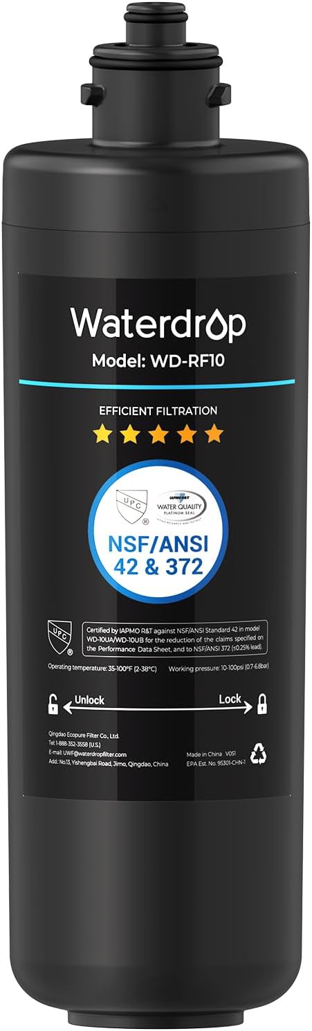 Waterdrop WD-RF10 Water Filter 30000L High Capacity NSF ANSI 42 Replacement
