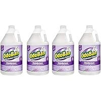 OdoBan Multipurpose Cleaner Concentrate, 4 Gallons, Lavender Scent - Odor Eliminator, Disinfectant, Flood Fire Water…