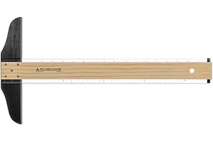 Alumicolor 82918 18-inch Wood/Acrylic Calibrated T-Square for Art Framing & Drafting