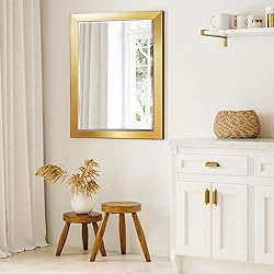 Renditions Gallery Rectangular Shiny Gold Wood