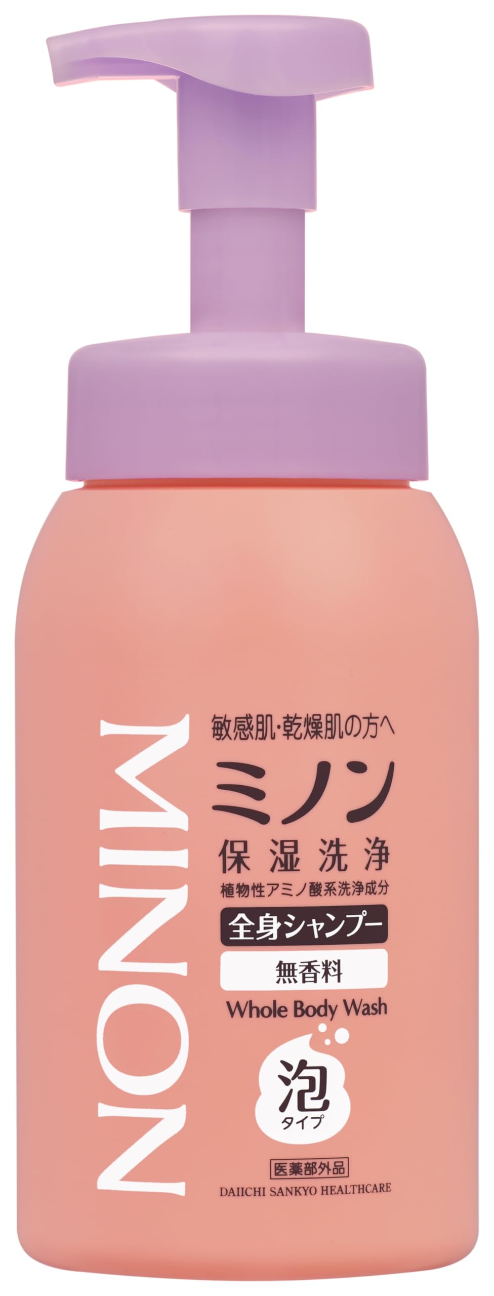 ミノン全身シャンプー泡タイプ 本体ボトル 500mL ボディソープ 敏感肌 肌あれ防止 保湿 乾燥対策 弱酸性 低刺激性 【医薬部外品】商品画像