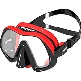 Atomic Aquatics Venom Frameless Dive Mask-Red