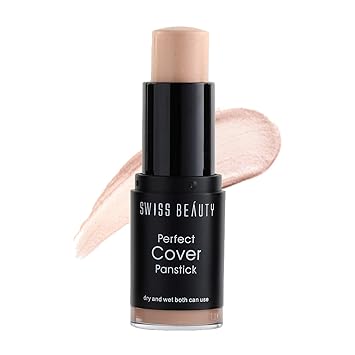 Swiss Beauty Perfect Cover Foundation Panstick, Face MakeUp, Soft-Beige, 9.6g