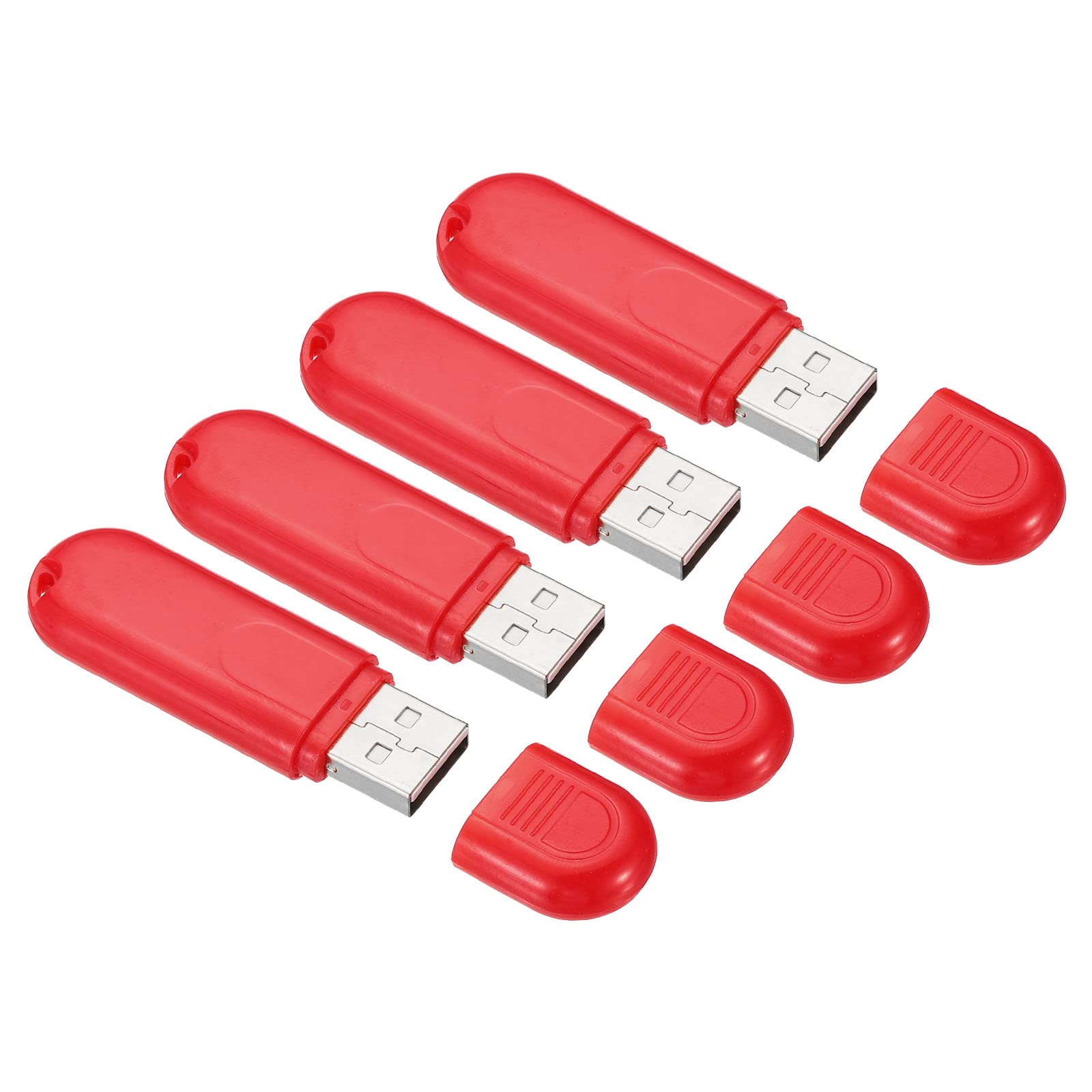 PATIKIL USB Night Light, 4 Pack Portable Plug-in Small LED Lamp Stick with 3 Lamp Beads USB Light for Home Bathroom Bedroom Reading Sleeping Camping, Red