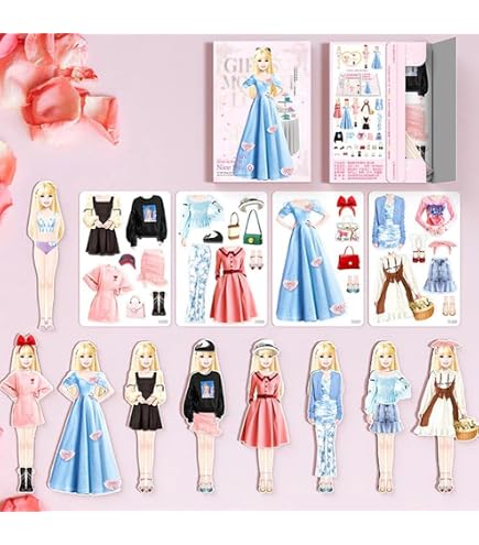 Djeco Paper Doll Le Grand Dressing - Gioco di moda creativo - 6-10 anni