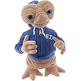 15" Plush E.T. Extra Terrestrial Plush Doll Wearing Blue E.T. Embossed Hoodie