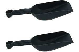 Ciieeo 2pcs Small Green Plastic Garden Hand Shovel with Flat Edge, Lightweight Planting Trowels for Digging